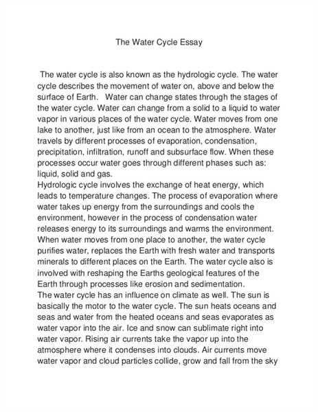 Essay on water pollution