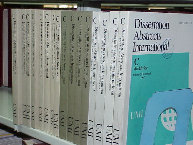 Umi dissertation abstracts