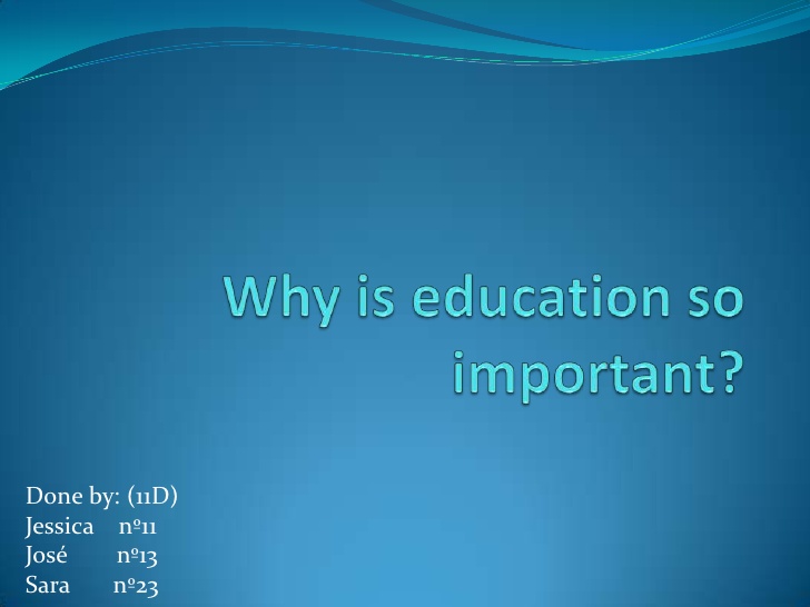 Why is education important essay